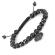 Черный плетеный браслет Шамбала из лавы с подвеской "Дракон" Everiot Select --LNS-2104