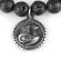 Черный плетеный браслет Шамбала из лавы с подвеской "Дракон" Everiot Select --LNS-2104