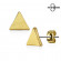 Геометрические серьги-гвоздики "Треугольники" TATIC EA-010-GD позолоченные