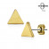 Геометрические серьги-гвоздики "Треугольники" TATIC EA-010-GD позолоченные