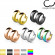 Серьги-кольца TATIC SE2003-W из стали с разноцветным отливом