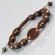 Плетеный коричневый браслет Шамбала ручной работы из бронзита Everiot Select LNS-3129 со знаком Ом