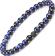 Синий браслет на резинке из камня тигровый глаз с фианитами Everiot Select LNS-2086
