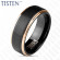 Кольцо Tisten из титан-вольфрама (тистена) R-TS-022 с черной матовой полосой посередине