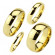 Кольцо из вольфрама Lonti/Spikes RTG-0002 (R-TG-0145) обручальное с золотистым покрытием