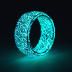 Светящееся кольцо Lonti glow Blue Malachite, 8 мм