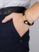 Кожаный браслет мужской Everiot SP-MJ-14014 с золотистым якорем