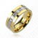 Мужское кольцо из титана Spikes R-TI-3566M двухцветное с фианитами