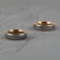 Кольцо из титан-вольфрама (тистена) Tisten R-TS-007 обручальное с покрытием цвета розового золота