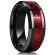 Черное кольцо из стали TATIC RSS-6772 с красным узором "Кельтский дракон"