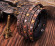Кожаный браслет Everiot SP-DL-101-BK с заклепками и надписями