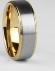 Мужское кольцо из тистена (титан-вольфрама) с покрытием цвета желтого золота Tisten R-TS-028