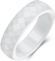 Белое кольцо из керамики Everiot RCM-0004, граненое, парное