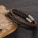 Кожаный браслет Everiot --BC-XP-15376 плетеный